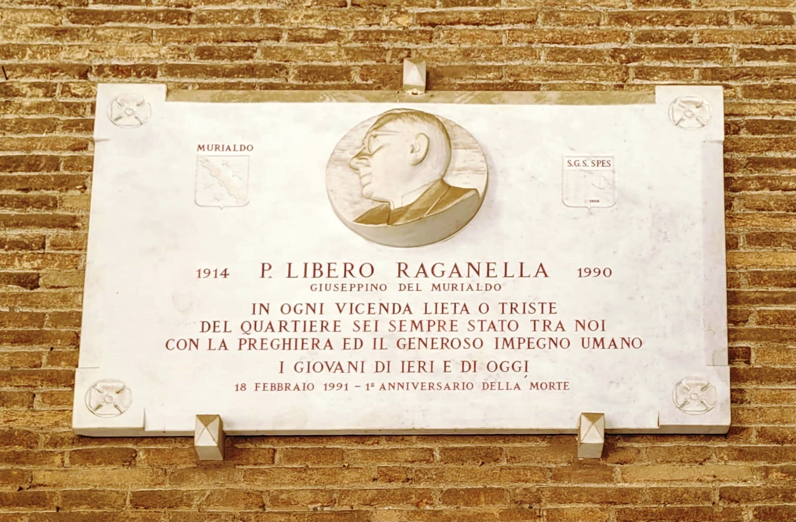 Targa commemorativa Raganella