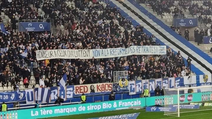 Striscione curva Grenoble